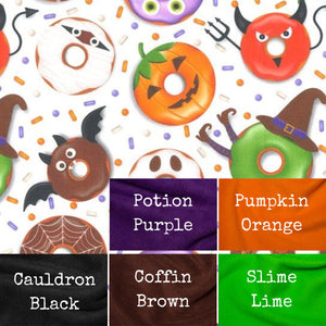 Halloween donuts mini set. LARGE size tunnel, LARGE snuggle sack and toys. Fleece bedding.