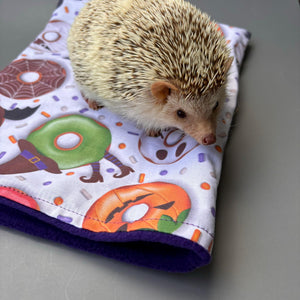 Halloween donuts full cage set. Cube house, snuggle sack, tunnel cage set for hedgehog or small pet.