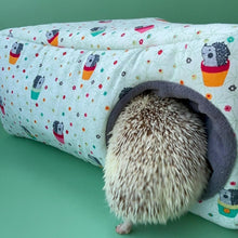Load image into Gallery viewer, Hogs in pots full cage set. Corner house, snuggle sack, tunnel cage set for hedgehog or small pet.