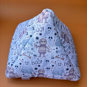 Halloween mummy and ghosts tent house. Hedgehog and small animal house. Padded fleece lined house.