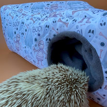 Load image into Gallery viewer, Halloween mummy and ghosts full cage set. Corner house, snuggle sack, tunnel cage set for hedgehog or small pet.
