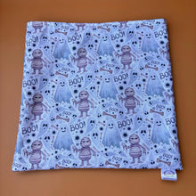 Load image into Gallery viewer, LARGE Halloween mummy and ghosts snuggle sack. Snuggle pouch for guinea pigs