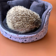 Load image into Gallery viewer, Halloween mummy and ghosts  cuddle cup. Pet sofa. Hedgehog and small guinea pig bed. Small pet beds. Fleece sofa bed.
