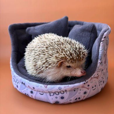 Halloween mummy and ghosts  cuddle cup. Pet sofa. Hedgehog and small guinea pig bed. Small pet beds. Fleece sofa bed.