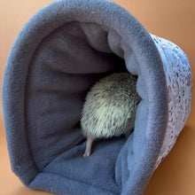 Load image into Gallery viewer, Halloween mummy and ghosts bunker. Hedgehog and guinea pig bed. Padded fleece lined house.