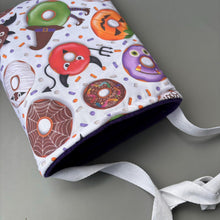 Load image into Gallery viewer, Halloween donuts padded bonding bag, carry bag for hedgehog. Fleece lined pet tote. Pet travel bag.