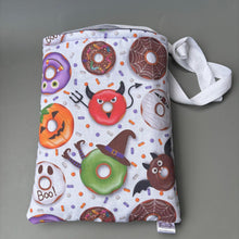 Load image into Gallery viewer, Halloween donuts padded bonding bag, carry bag for hedgehog. Fleece lined pet tote. Pet travel bag.