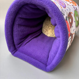 Halloween donuts bunker. Hedgehog and guinea pig bed. Padded fleece lined house.