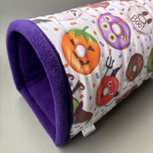 Halloween donuts mini set. LARGE size tunnel, LARGE snuggle sack and toys. Fleece bedding.