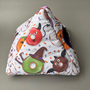 Halloween donuts tent house. Hedgehog and small animal house. Padded fleece lined house.