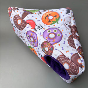 Halloween donuts corner house. Hedgehog and small pet house. Padded fleece lined house.