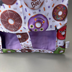 Halloween donuts guinea pigs hanging hay bag for guinea pigs. Cotton hay feeder.