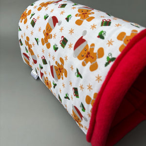 Christmas gingerbread man bunker. Hedgehog and guinea pig bed. Padded fleece lined house.