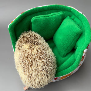 Christmas gingerbread man cuddle cup. Pet sofa. Hedgehog and small guinea pig bed. Small pet beds. Fleece sofa bed.