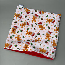 Load image into Gallery viewer, LARGE Christmas gingerbread man mini set. LARGE size tunnel, LARGE snuggle sack and toys. Fleece bedding.