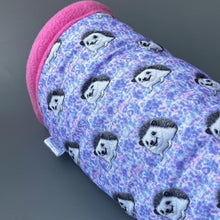 Load image into Gallery viewer, Happy Quills mini set. Tunnel, snuggle sack and toys. Fleece bedding. Hedgehog fleece tunnel and pouch.