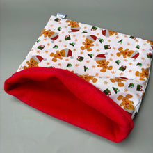 Load image into Gallery viewer, LARGE Christmas gingerbread man mini set. LARGE size tunnel, LARGE snuggle sack and toys. Fleece bedding.