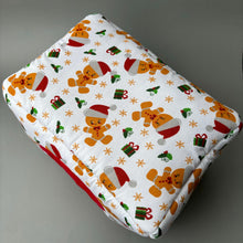 Load image into Gallery viewer, LARGE Christmas gingerbread man full cage set. Large cosy house, snuggle sack, tunnel set for hedgehog or guinea pigs.