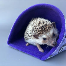 Load image into Gallery viewer, Happy Quills mini set. Tunnel, snuggle sack and toys. Fleece bedding. Hedgehog fleece tunnel and pouch.
