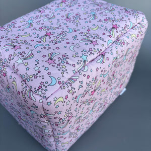 LARGE shooting stars cosy bed. Cosy cube. Cuddle Cube. Snuggle house. Fleece hidey. Padded house for guinea pigs.