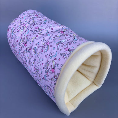 Shooting stars bunker. Hedgehog and guinea pig bed. Padded fleece lined house.