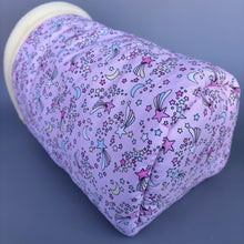 Load image into Gallery viewer, Shooting stars bunker. Hedgehog and guinea pig bed. Padded fleece lined house.