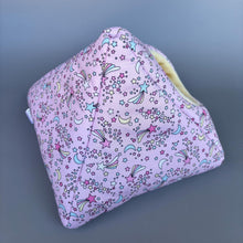 Load image into Gallery viewer, Shooting stars tent house. Hedgehog and small animal house. Padded fleece lined house.