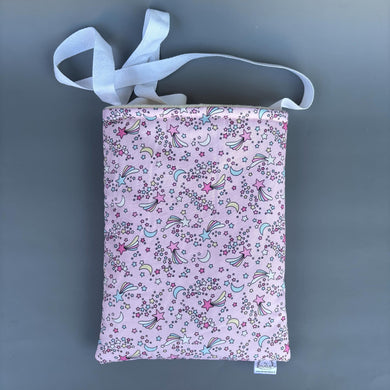 Shooting stars padded bonding bag, carry bag for hedgehog. Fleece lined pet tote. Pet travel bag.