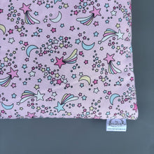 Load image into Gallery viewer, Shooting stars padded bonding bag, carry bag for hedgehog. Fleece lined pet tote. Pet travel bag.