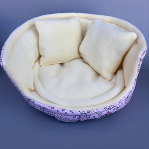 LARGE shooting stars cuddle cup. Pet sofa. Guinea pig bed. Pet beds. Fleece bed. Fleece sofa. Pet sofa.