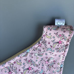 Shooting stars bonding scarf for hedgehogs and small pets. Bonding pouch. Fleece lined.