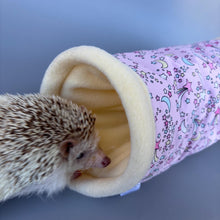 Load image into Gallery viewer, Shooting stars full cage set. Cube house, snuggle sack, tunnel cage set for hedgehog or small pet.