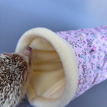 Load image into Gallery viewer, Shooting stars full cage set. Corner house, snuggle sack, tunnel cage set for hedgehog or small pet.