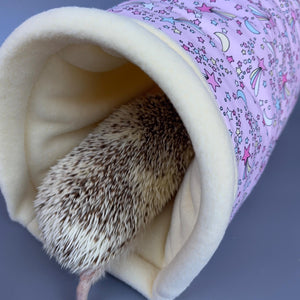 Shooting stars bunker. Hedgehog and guinea pig bed. Padded fleece lined house.