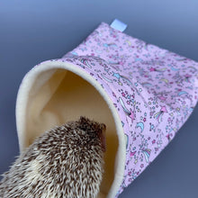 Load image into Gallery viewer, Shooting stars snuggle sack, snuggle pouch, sleeping bag for hedgehog and small guinea pigs.