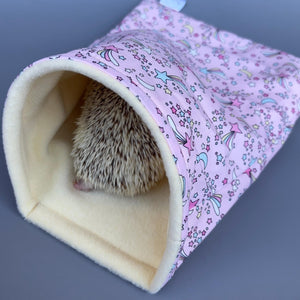 Shooting stars snuggle sack, snuggle pouch, sleeping bag for hedgehog and small guinea pigs.