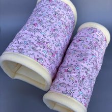 Load image into Gallery viewer, LARGE shooting stars guinea pigs stay open tunnel. Padded fleece tunnel. Padded tunnel for guinea pigs.