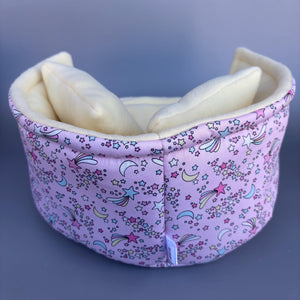 LARGE shooting stars cuddle cup. Pet sofa. Guinea pig bed. Pet beds. Fleece bed. Fleece sofa. Pet sofa.
