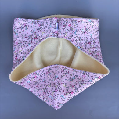 Shooting stars bonding scarf for hedgehogs and small pets. Bonding pouch. Fleece lined.