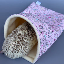 Load image into Gallery viewer, Shooting stars full cage set. Cube house, snuggle sack, tunnel cage set for hedgehog or small pet.