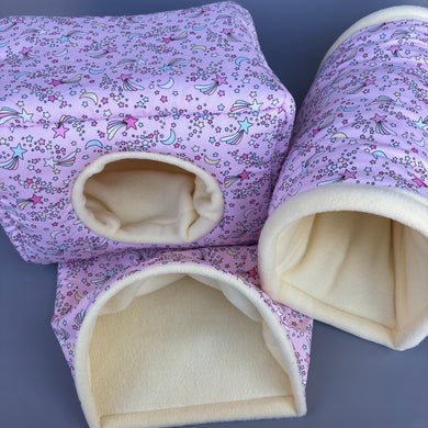 Shooting star full cage set. LARGE house, snuggle sack, tunnel cage set for hedgehog or small pet.