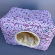 Load image into Gallery viewer, Shooting star full cage set. LARGE house, snuggle sack, tunnel cage set for hedgehog or small pet.