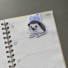 Load image into Gallery viewer, Happy Quills magnetic hedgehog bookmark. Hedgehog bookmark.