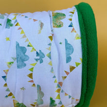 Load image into Gallery viewer, Clouds and bunting full cage set. Corner house, snuggle sack, tunnel cage set for hedgehog or small pet.