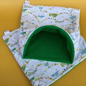 LARGE Clouds and bunting snuggle sack. Snuggle pouch for guinea pigs
