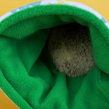 Load image into Gallery viewer, Clouds and bunting padded bonding bag, carry bag for hedgehog. Fleece lined pet tote. Pet travel bag.