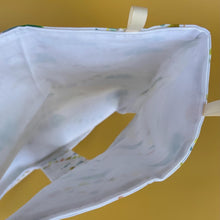 Load image into Gallery viewer, Clouds and bunting hanging hay bag for guinea pigs. Cotton hay feeder.
