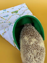 Load image into Gallery viewer, Clouds and bunting snuggle sack, snuggle pouch, sleeping bag for hedgehog and small guinea pigs.