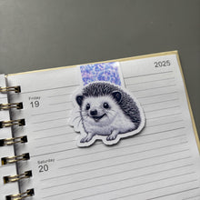 Load image into Gallery viewer, Happy Quills magnetic hedgehog bookmark. Hedgehog bookmark.