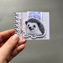 Load image into Gallery viewer, Happy Quills magnetic hedgehog bookmark. Hedgehog bookmark.